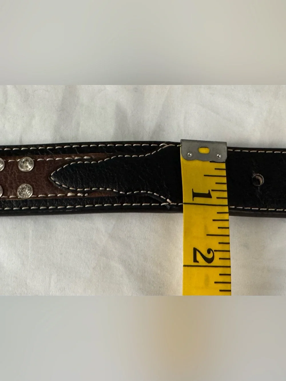 West Star Texas Kids GENUINE LEATHER BELT Brown & Black Western Round conches26”